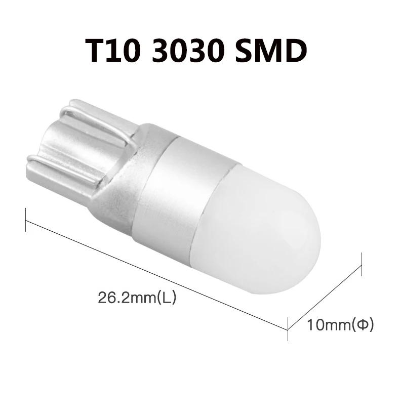 2шт 6000K белый автомобильный светильник T10 W5W Led клиновидная лампа 3030 1SMD Авто