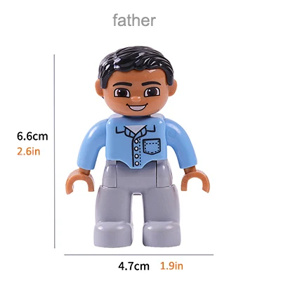 Строительные блоки персонажи серии family фигурки совместим с Duplo кирпичи Duplo совместимые фигурки пластиковые игрушки Детский подарок