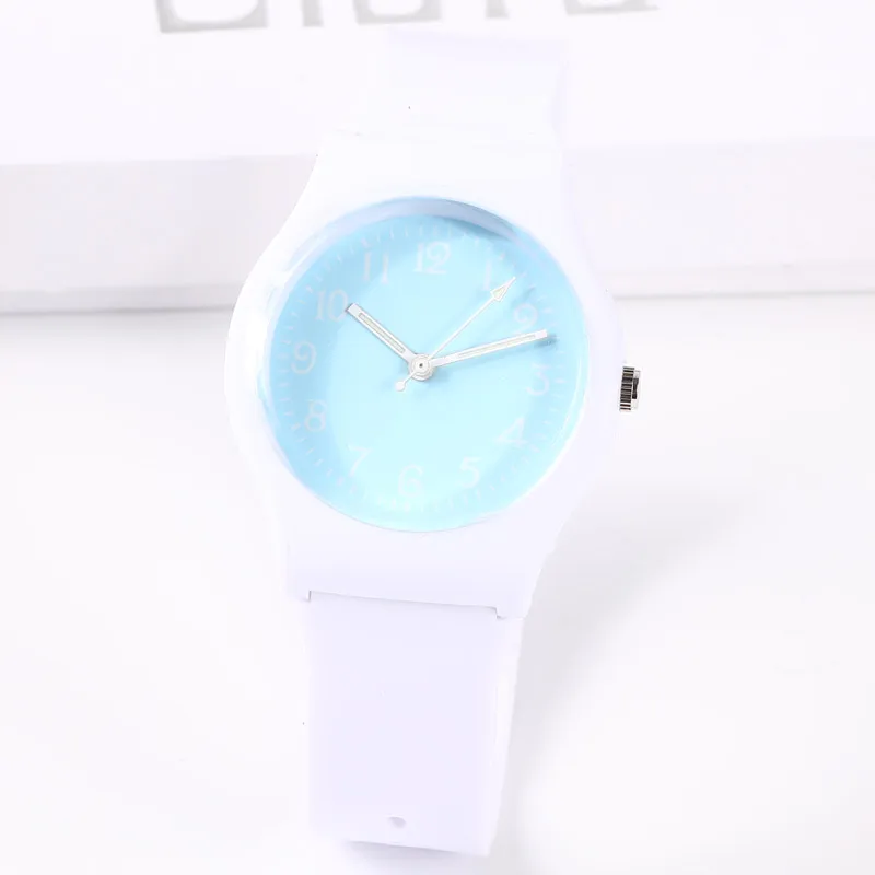 

CIOFA Brand New Fashion Simple Number Dial Cute Harajuku Pink Girl's Boy's Children Watch Waterproof Sport Jelly Watch