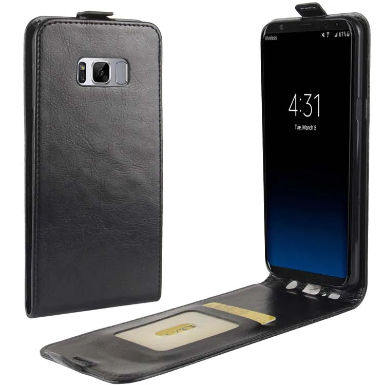 Чехол с вертикально Откидывающейся Крышкой для Samsung Galaxy S8/S8 плюс Чехол-бумажник