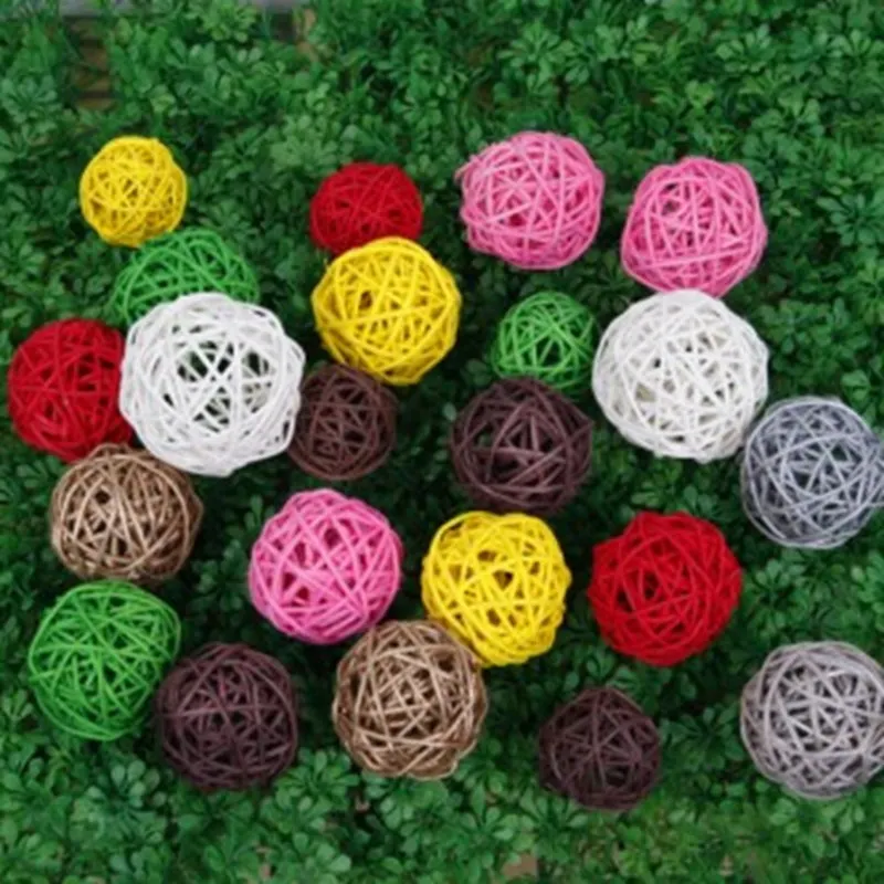 

Wedding decorative rattan ball,Christmas Home ornament / diameter 4cm 50pcs/lot Mix color--Free shipping 003001004