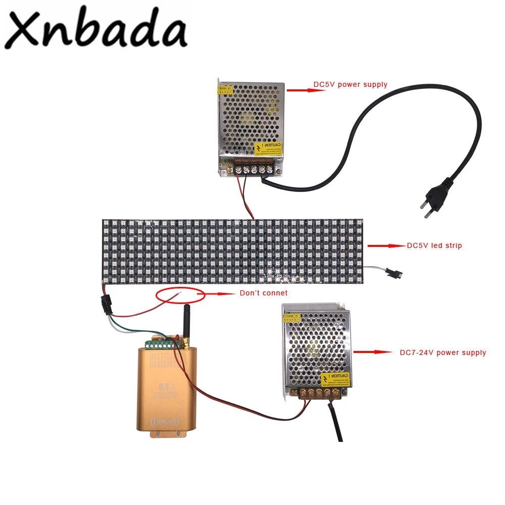 DC7-24V, Wifi, музыкальный контроллер, светильник, SPI контроллер, 2048 пикселей, светодиодный цифровой адресный контроллер для DC5V 8*32 светодиодный панели