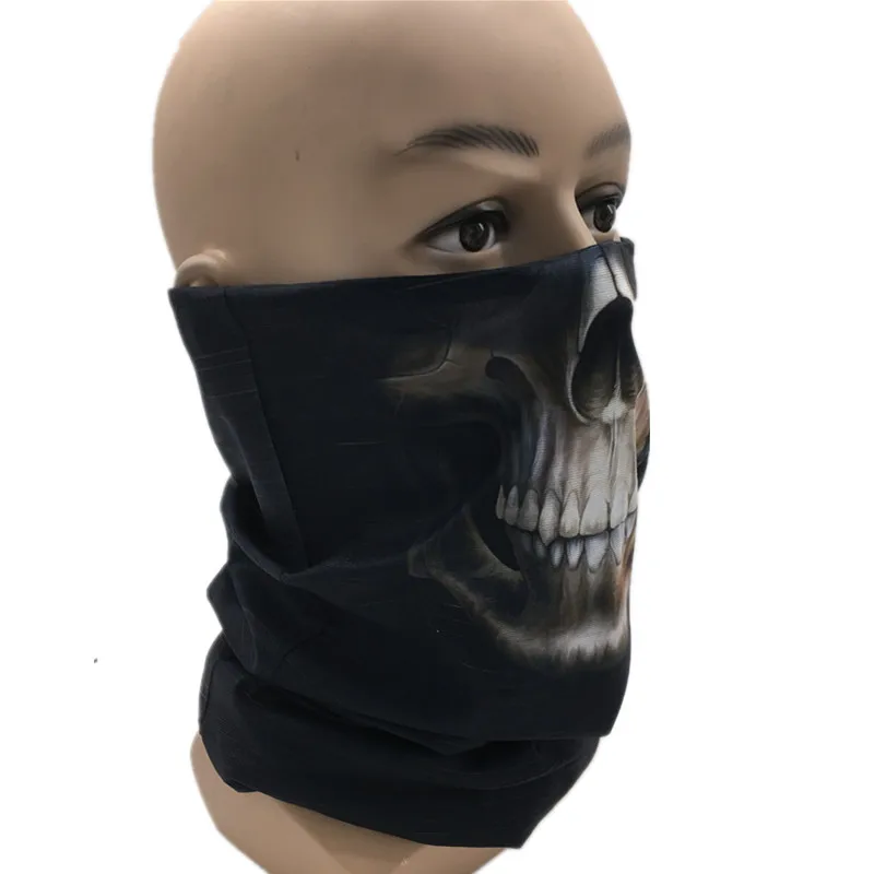 Бандана для рта с черепом 3D бесшовная Балаклава волшебный скелет маска шеи