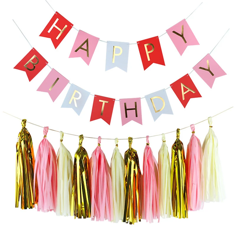 HAOCHU гирлянда из салфеток с кисточками золотые буквы фотообои для декора