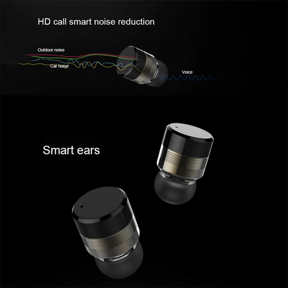 DOOLNNG T-1 водонепроницаемые спортивные Bluetooth 5,0 наушники TWS Беспроводная мини невидимая сенсорная гарнитура для