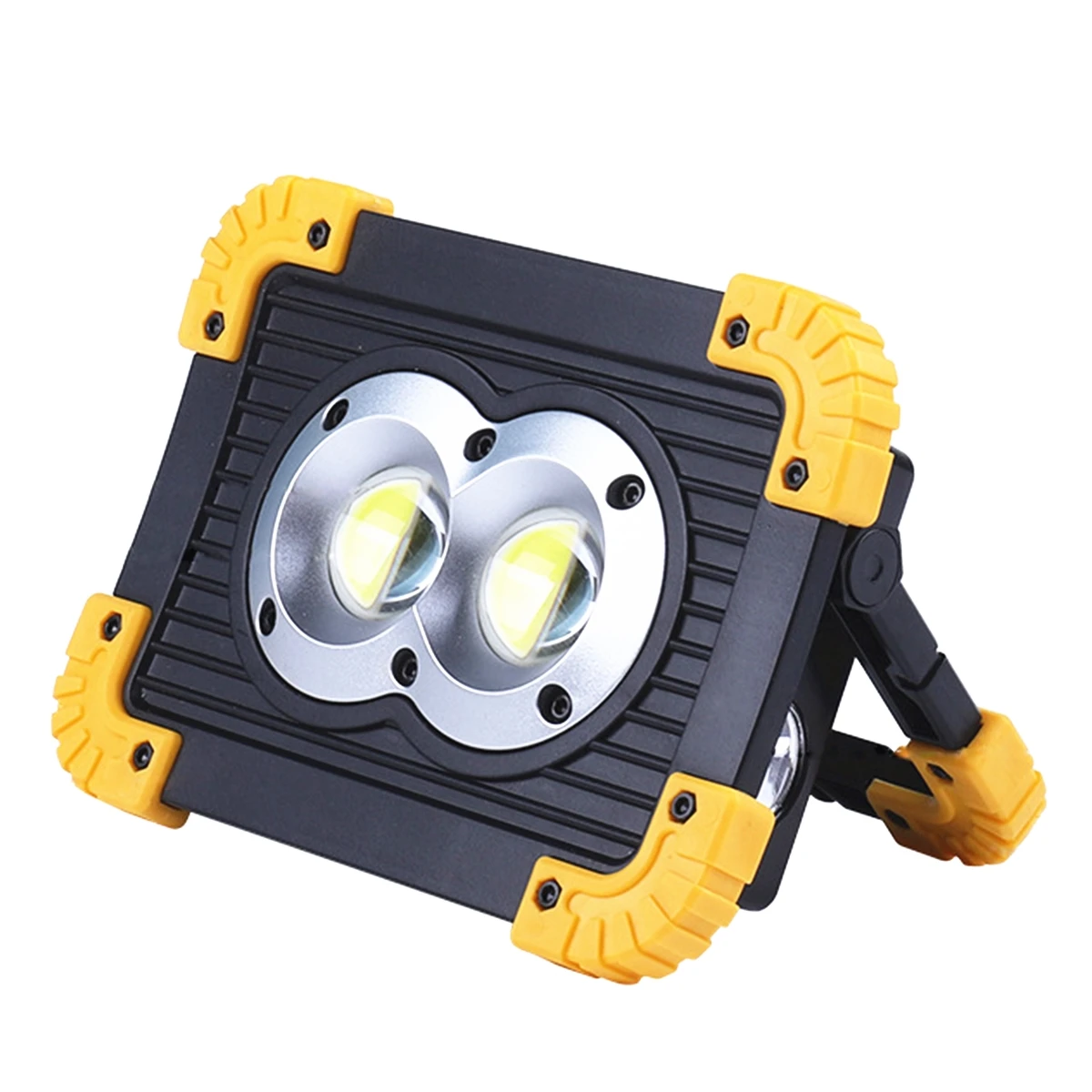 Double Round Light 100 Вт 3800lm светодиодный светильник для работы, перезаряжаемый портативный водонепроницаемый Светодиодный точечный светильник для походов на открытом воздухе 18650 - Испускаемый цвет: Double Round Light