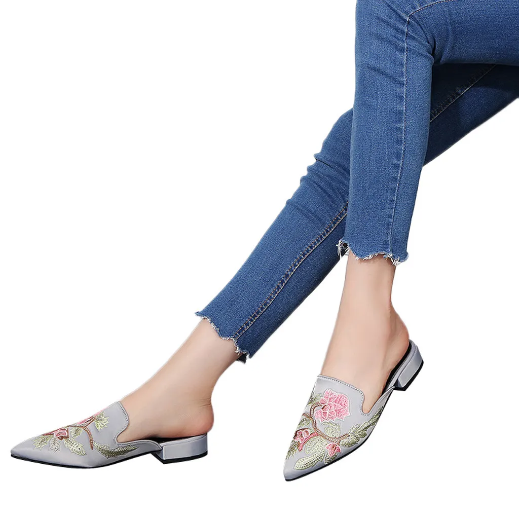 Мюли SAGACE женские домашние сланцы шлепанцы плоская подошва модная обувь|Тапочки| |