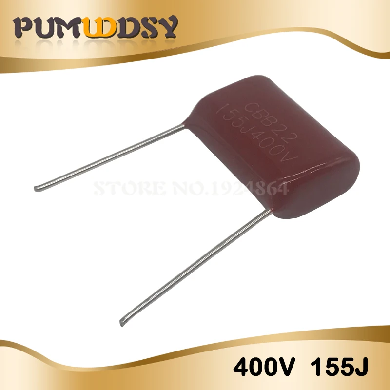 10 шт. 400V155J 1 5 мкФ шаг 20 мм 400 В 155 1500nf CBB полипропиленовый пленочный