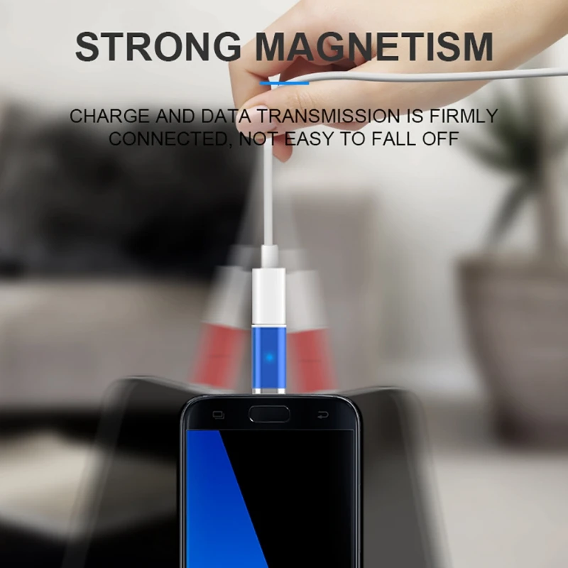 Быстрое зарядное устройство Магнитный адаптер для iPhone Android type C штекер Micro USB 2,0 соединительное устройство для Micro USB C кабель