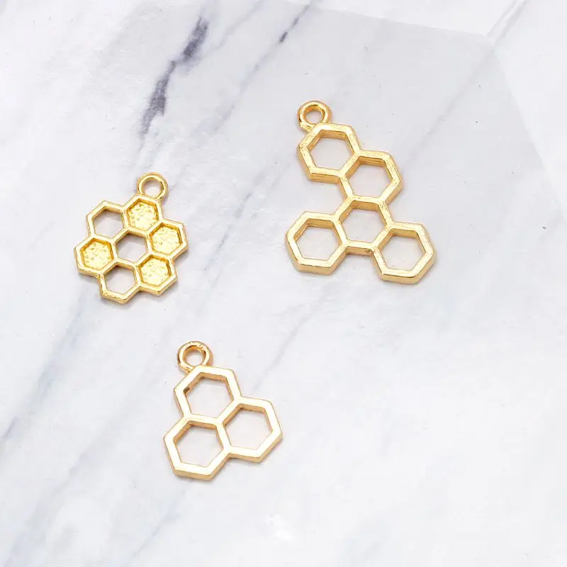 10 шт. Золотая оправа с кулоном из смолы | Украшения и аксессуары