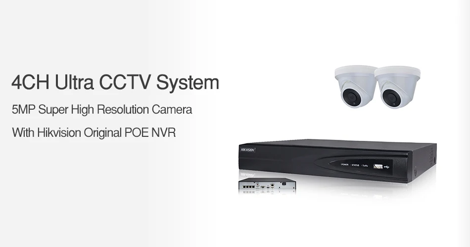 4CH CCTV система 2+ 2 шт Ультра 5MP наружная камера безопасности POE и Hikvision 4 POE NVR DS-7604NI-K1/4 P DIY комплекты видеонаблюдения