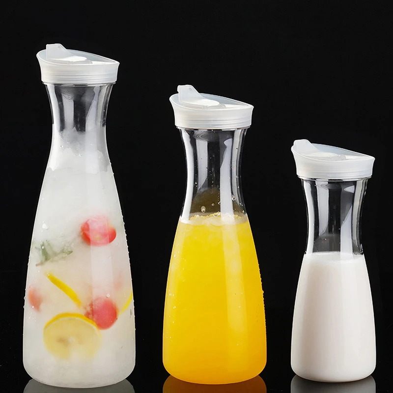 0.6L/1L/1.6L Transparent Juice Bottle Jar Iced Tea Pitcher Hot Cold Jug Acrylic with Lid Bar Home Restaurant Use | Дом и сад
