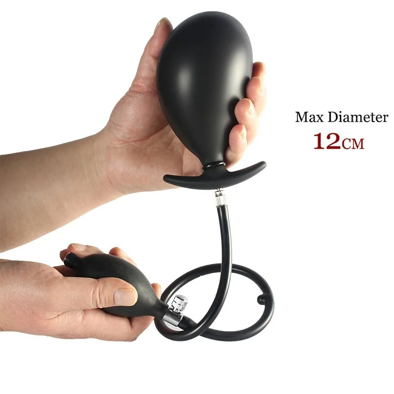 Huge Inflatable Butt Plug with Pump Big Expandable Large Anal Toys for Gay Men Adult Bdsm Play anal beads plug | Красота и здоровье