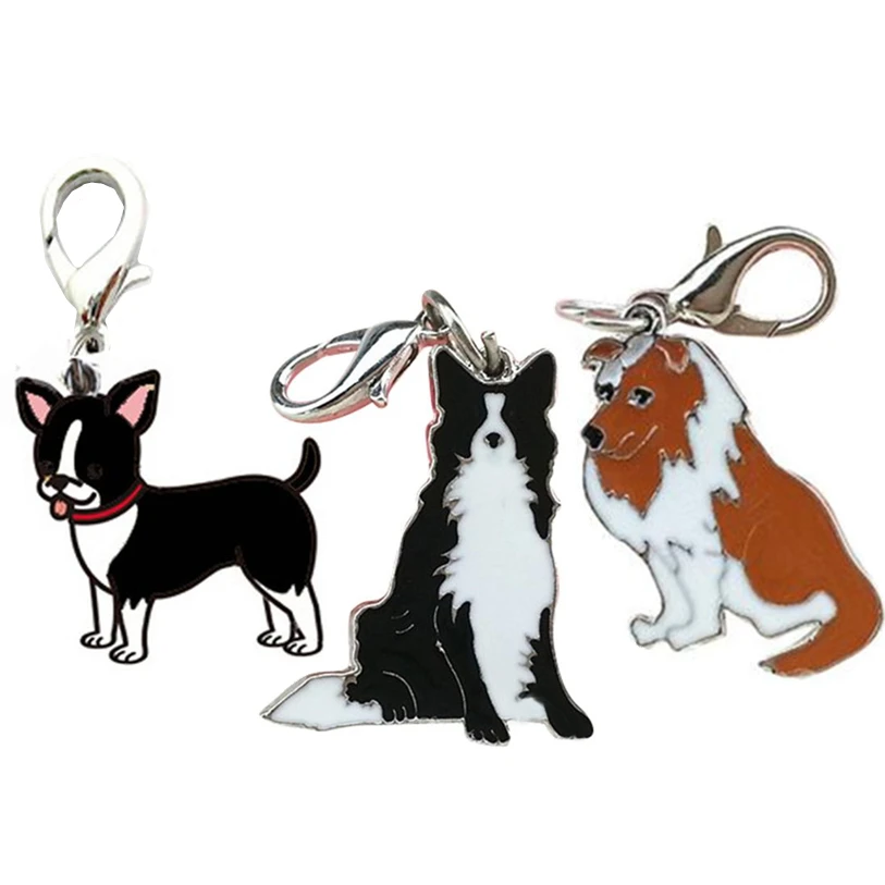 1 шт. 25 мм Dog Tag Диск Pet ID аксессуары из эмали ожерелье подвеска 3 вида Цвета милый
