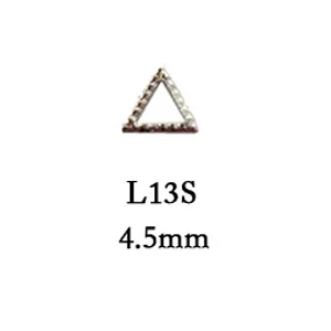 L13S 100pcs 100 шт. ногтей Книги по искусству шпильки площадь Треугольники ромбической цвета: золотистый, серебристый металл ногтей Книги по искусству Стад Ювелирные изделия DIY аксессуары для ногтей 3D украшения - Цвет: L13S 100pcs