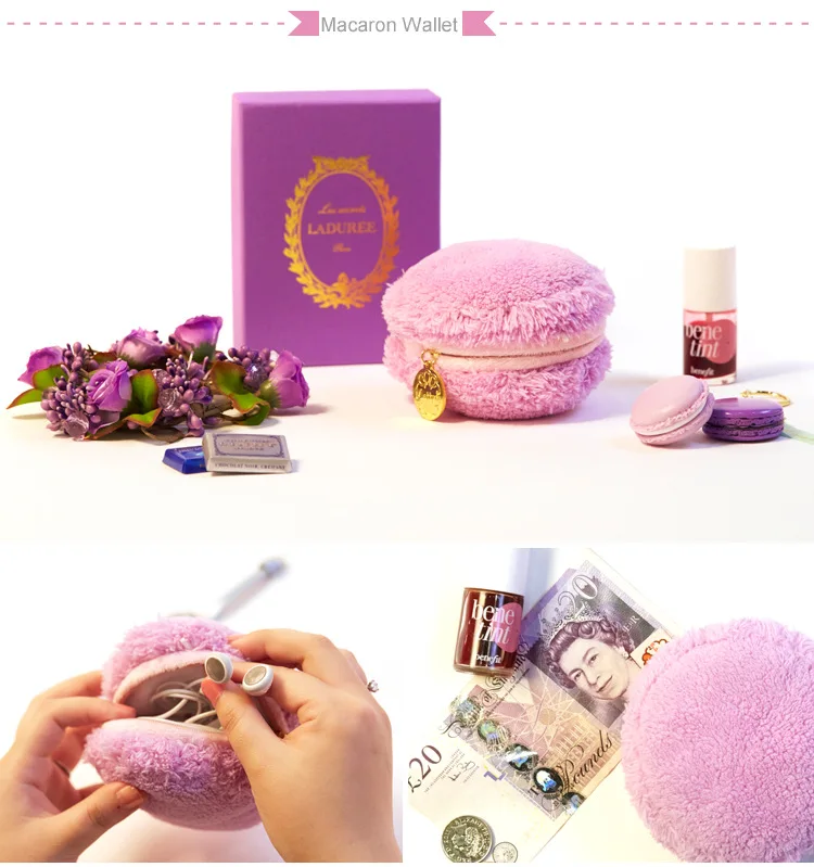 Французский Macarons красочные конфеты цвет творческой кошелек для монет/брелок