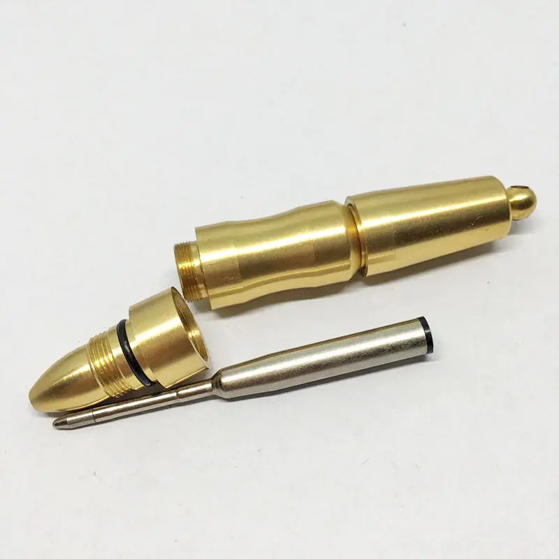 EDC Мини латунная шариковая ручка короткий тяжелый металлический золотой медный брелок для ключей кольцо DIY брелок Подвески ручки-подвески мужские подарок