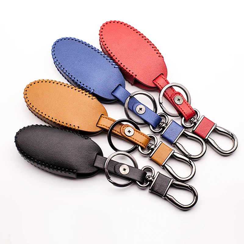 Кожаный чехол для ключей Nissan Tidda Livida X Trail T31 T32 3 кнопки 4 цвета|key case for car|nissan car key