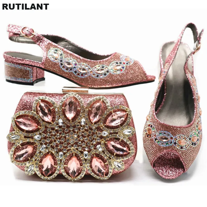 Итальянский дизайнерский комплект из туфель и сумочки высококачественные