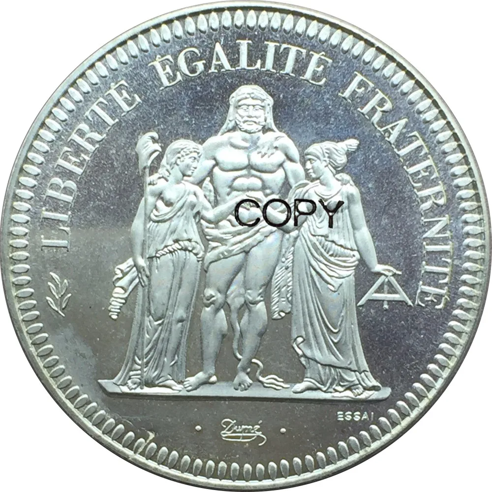 

France 1973 20 Frencs Hercule de Dupre Cupronickel Plated Silver Copy Coin Commemorative COINS