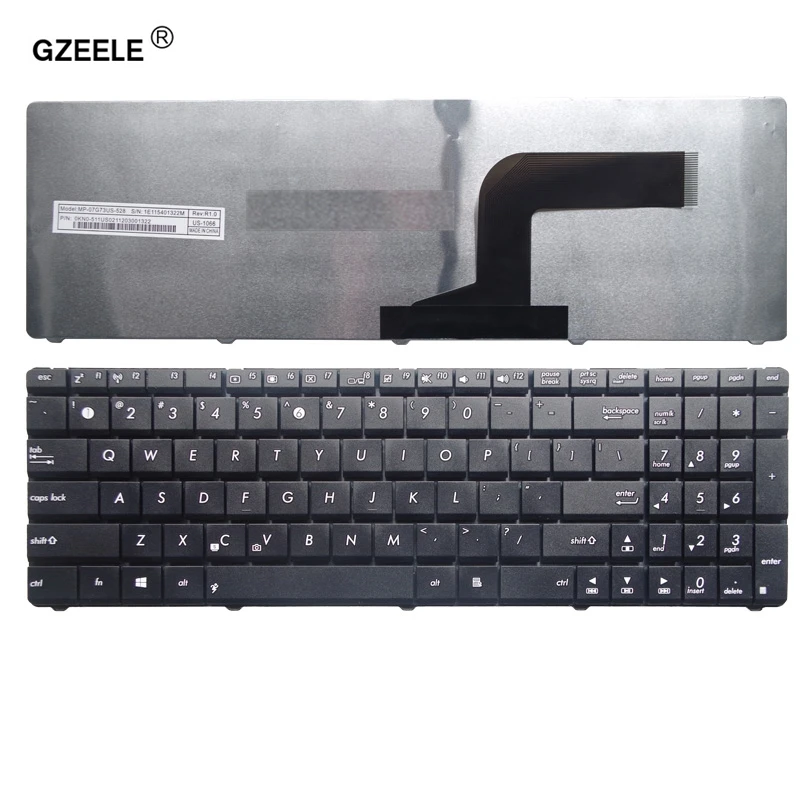 GZEELE New english keyboard for ASUS N53 N53DA N53Jf N53Jg N53Jl N53Jn N53Jq N53S N53SM N53SN N53SV N53Ta N53TK US LAPTOP