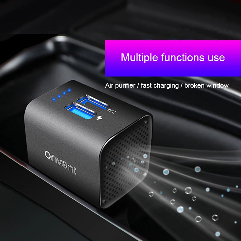 

MWdao car air purifier vehicle air ionizer negative ion ozone ozonizer odor eliminator usb for car Broken window hammer