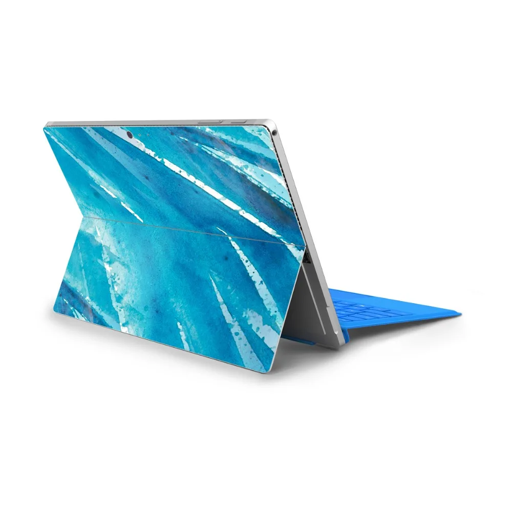 Синий Стиль масляной живописи наклейки для ноутбука для microsoft Surface Pro 6 Pro 5 задняя крышка ПВХ Виниловая Наклейка Наклейки для Surface Pro 4