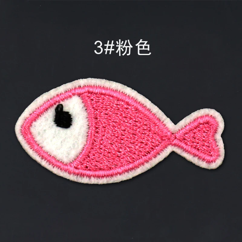 Рыбья железная нашивка для одежды наклейка ткань вышитая Железная на одежде