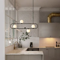 modern nordic glass ball pendant lights creative led hanging lamp for bar dining room restaurant kitchen living room lamp e27