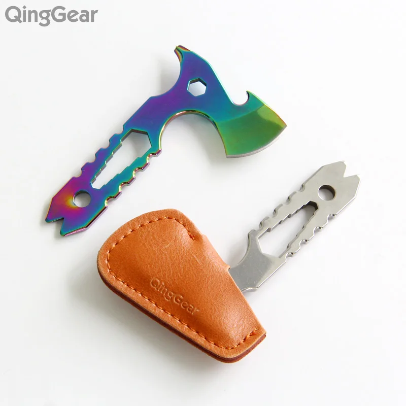 QingGear EDC портативный для использования на улице инструменты плюс Hawkit шейный топор мини-многофункциональный инструмент для маникюра отвертка для открывания бутылок