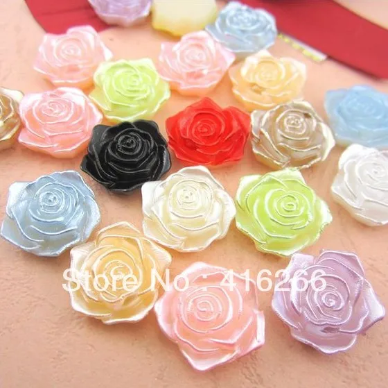 Бесплатная доставка разноцветный цветочный искусственный жемчуг с плоской