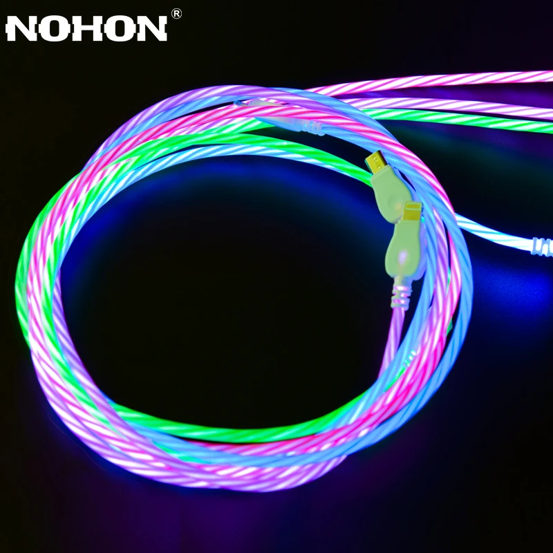NOHON USB кабель для iPhone 8Pin XS Max XR X 8 7 6 Plus 6S 5S 5 iPad вспышка Быстрая Зарядка Кабели