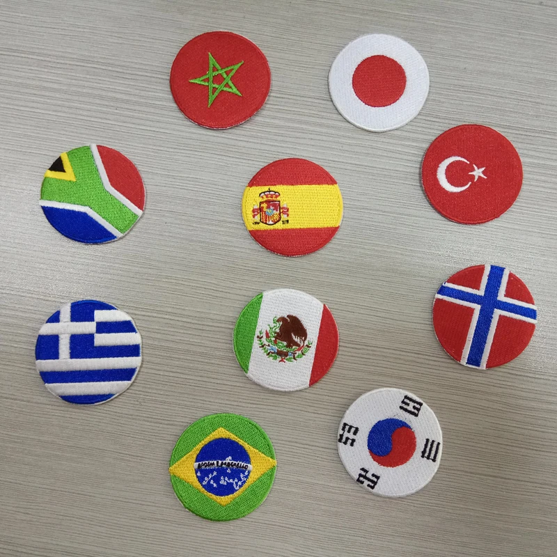 Круглые вышитые нашивки с греческим флагом 100% вышивка тактические военные