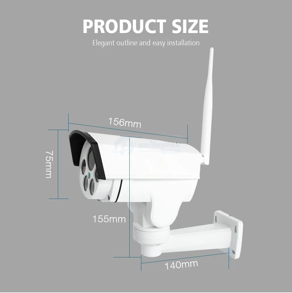 Беспроводная HD 1080P Bullet Wifi PTZ IP камера Аудио 5X/10X оптический зум объектив 2MP ip-камера наружная ИК Wi-Fi камера s ONVIF CamHi