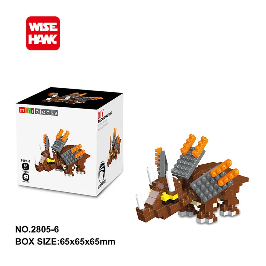 WiseHawk Новое поступление самосборка динозавра Юрского периода мини-строительные