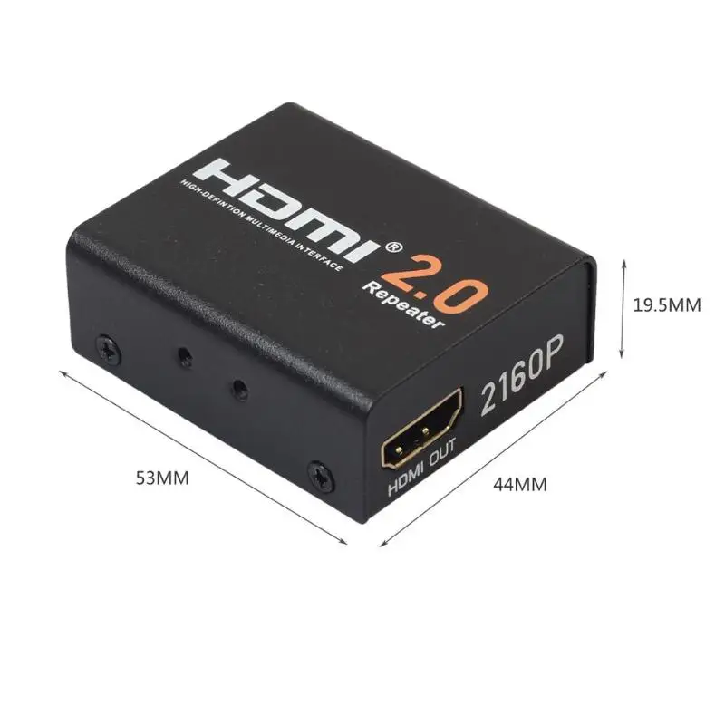ALLOYSEED 2160P черный HDMI усилитель 3D 4K* 2K HDMI 2,0 ретранслятор усилитель сигнала расширитель усилитель адаптер Домашний кинотеатр усилитель