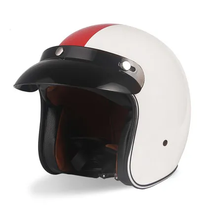 Мотоциклетный шлем rcycle jet винтажный открытое лицо Ретро 3/4 полушлем casco Moto