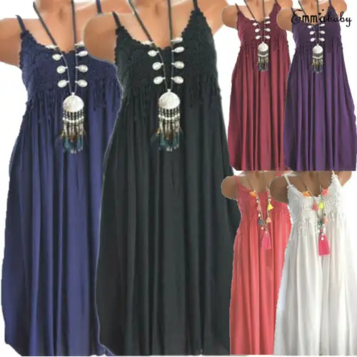 2019 Лидер продаж стильный женский летний сарафан больших размеров без рукавов