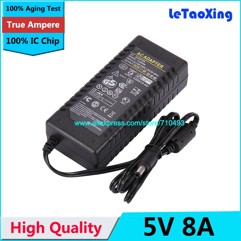 AC 100 240V DC 5V 8A зарядное устройство 40W адаптер светодиодный трансформатор для