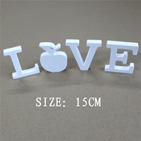 diy creative 15cm artificial wooden white numbers and letters beused for home decorations wedding decorations party gifts
