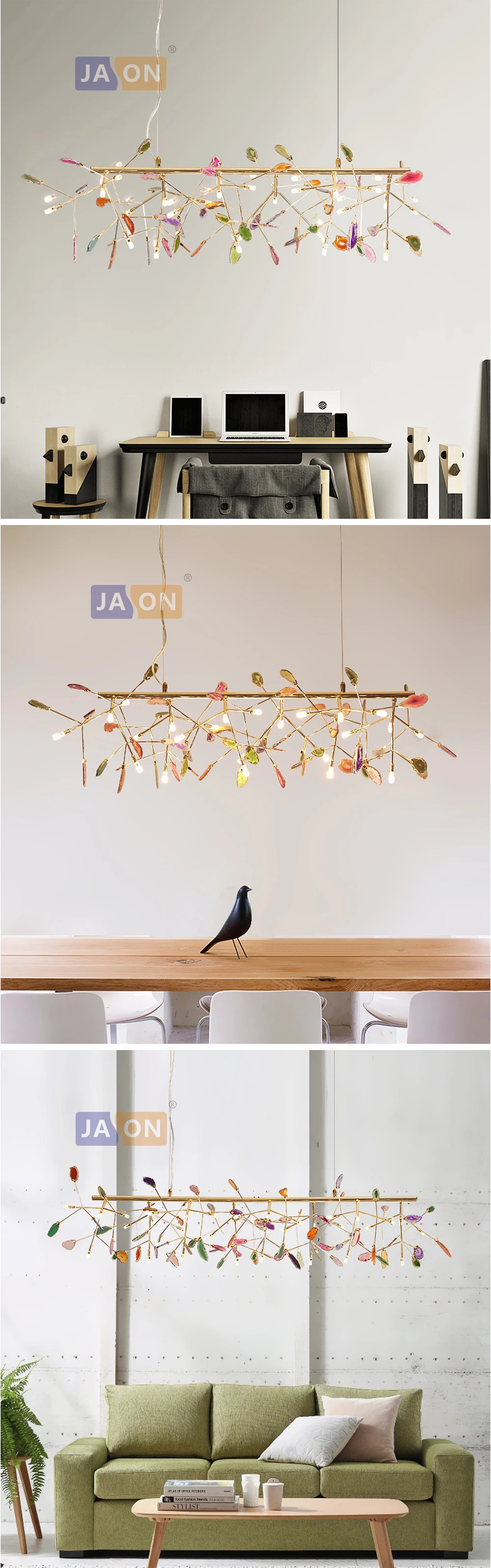 g4 led Нордик Железные Агат Камень Раскрашенная Светодиодные Лампы.Светодиодные Светильники Люстры Подвесные.Светильники Подвесные Светильники.Светильник Подвесной Светильник.Освещение Для Столовой,Фойе