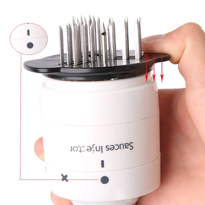 Нож для мяса из нержавеющей стали игла барбекю инжектор маринад Flavor шприц