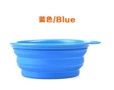 Складная Силиконовая миска для домашних животных портативная еды и воды