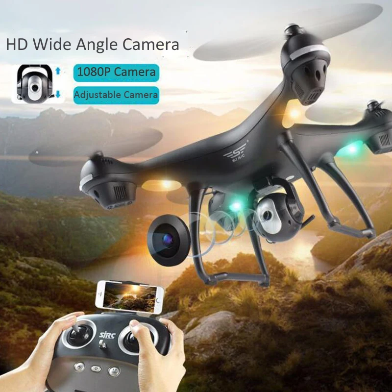 S70W GPS FPV Радиоуправляемый Дрон с 1080P HD Регулируемая широкоугольная камера WiFi живое