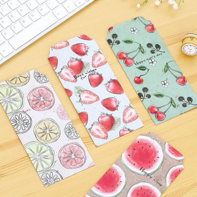 50 шт./лот hello фруктовый Подарочный пакет бумажный конверт для детей на день