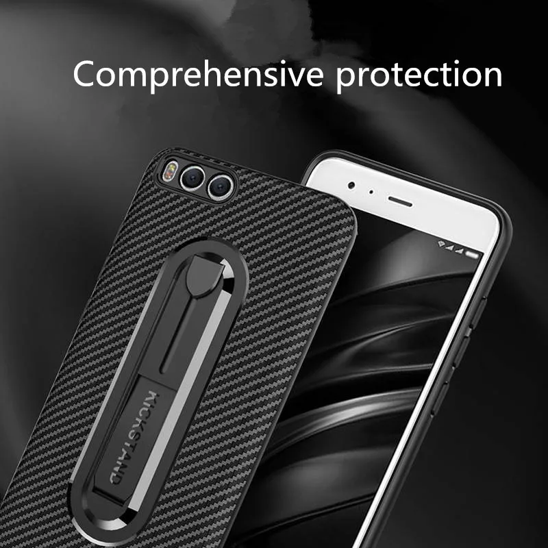 Millet 6 Mobile Phone Shell Carbon Fiber Red Rice Note6pro Invisible Bracket 5X Silicone Note4X Protective Cover |