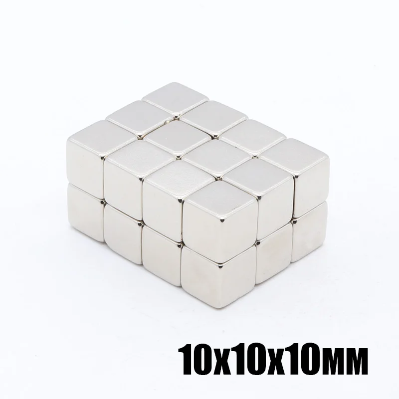 Супермощный редкоземельный постоянный магнит 10x10x10 мм N35 50 шт. небольшие блоки