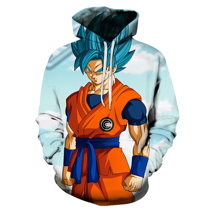 Новые nime толстовки Dragon Ball Z толстовки с капюшоном и карманами Goku 3D цифровая печать для мужчин и женщин с длинным рукавом новая Толстовка S-6XL - Цвет: AFKH3405