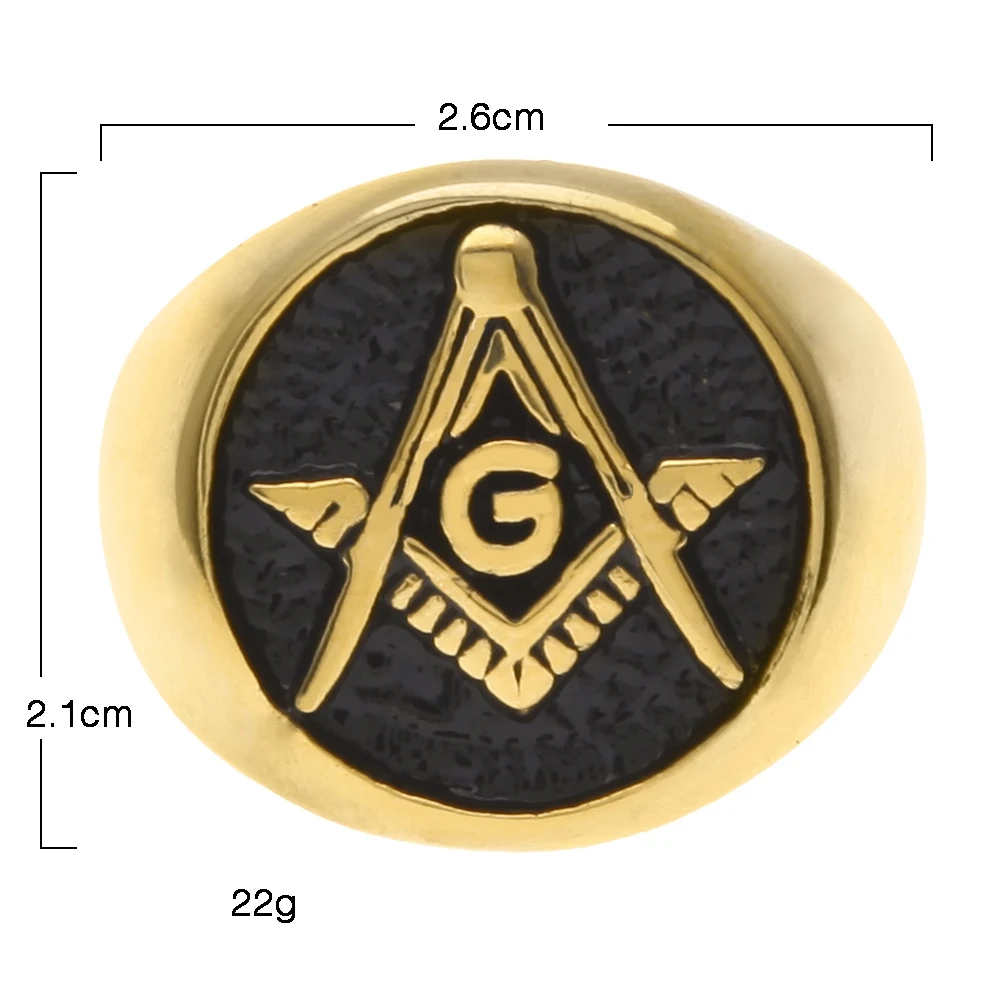 Хип-хоп масонское кольцо литье панк готический свободный Мейсон 316l нержавеющая