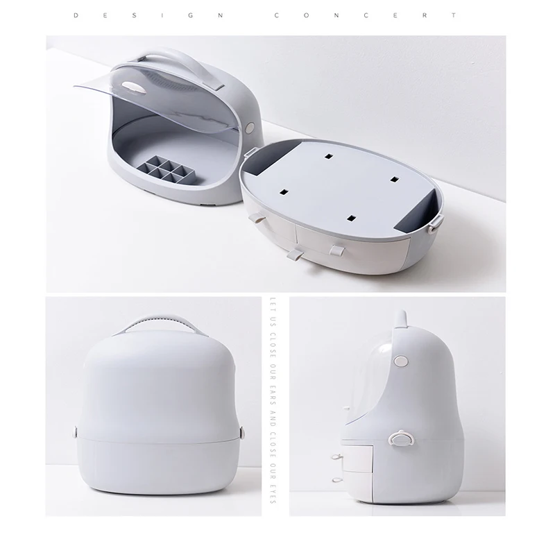 

Creative Portable Cosmetic storage box dust rack dressing table desktop skin care products lipstick box mask cosmetic storage